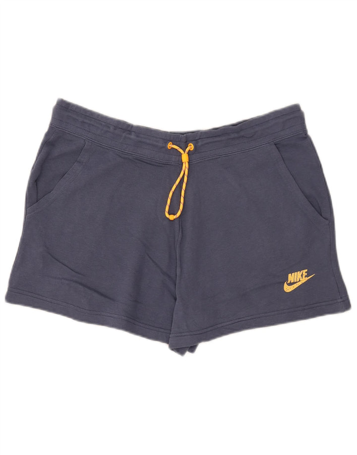 Pantaloncini sportivi da donna NIKE UK 16 grandi in cotone blu navy