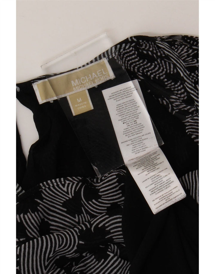 MICHAEL KORS Abito a trapezio oversize da donna UK 14 Medio Nero floreale