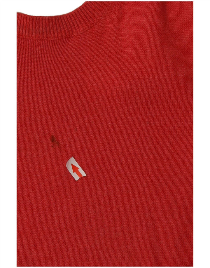 Maglione maglione girocollo da uomo Marks & Spencer blu Harbour rosso medio