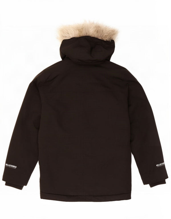 Giacca da sci con cappuccio da uomo Hollister UK 36 Small Nero Poliestere