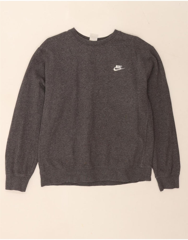 Felpa Nike Uomo Maglione Cotone Grigio Medio