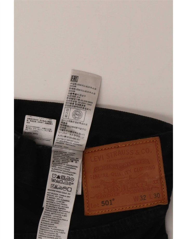 Levi's Uomo 501 Jeans dritti W32 L30 Cotone Nero