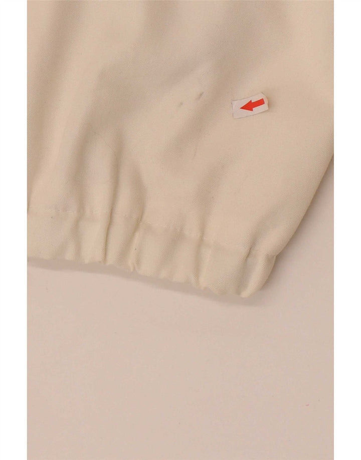 Giubbotto bomber vintage da donna IT 46 Large in poliestere color block bianco
