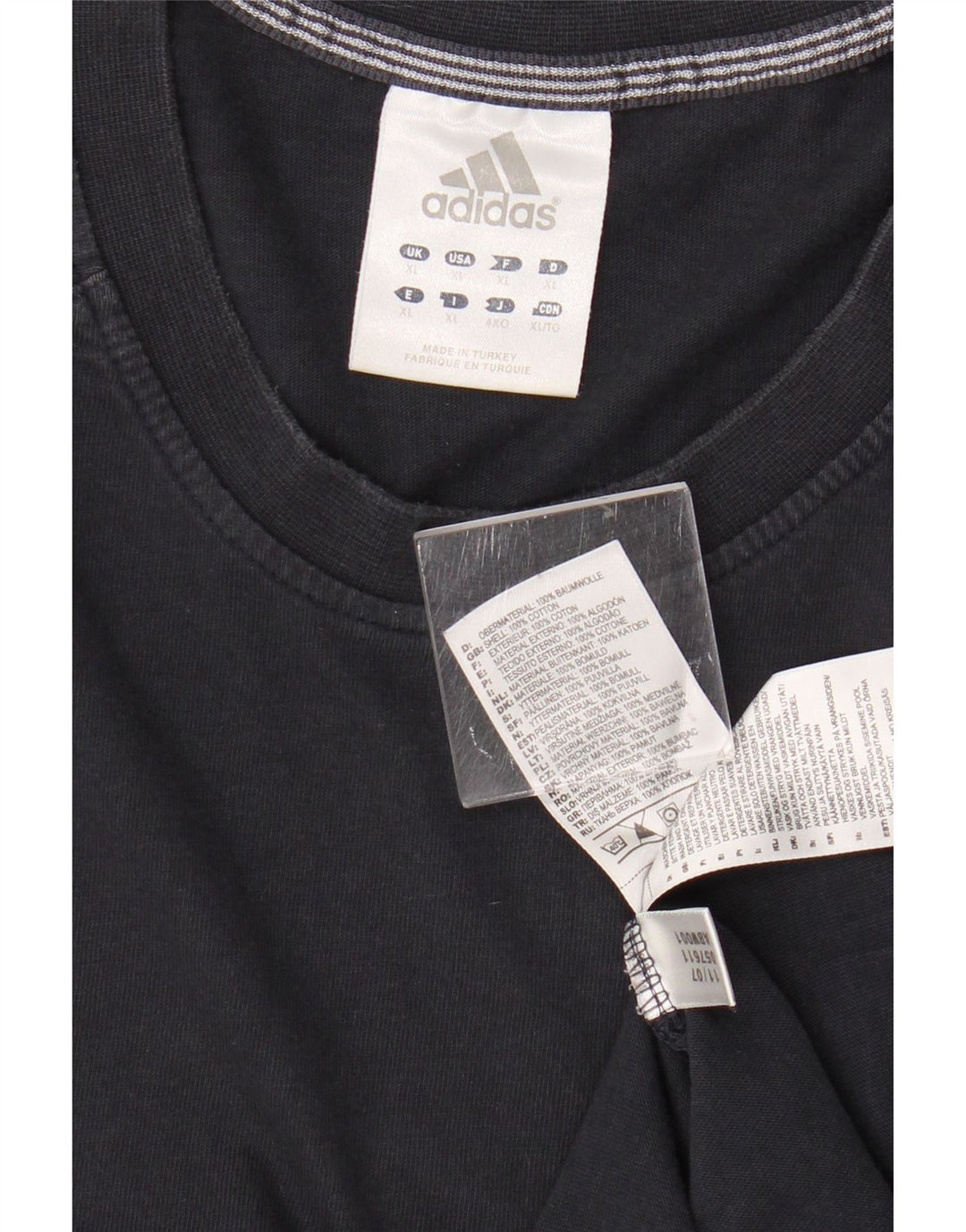T-shirt da uomo Adidas Top XL blu navy in cotone