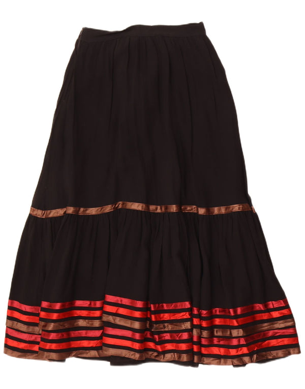 Gonna zingara vintage da donna W24 XS a righe nere