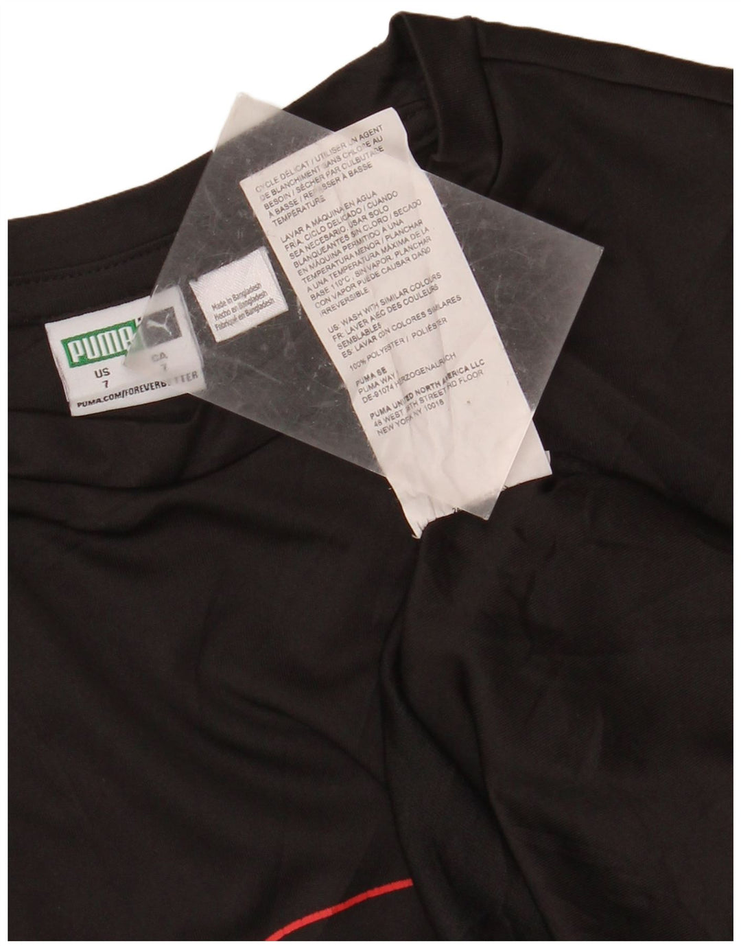 Canotta grafica PUMA da bambino 6-7 anni in poliestere nero