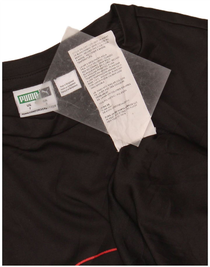 Canotta grafica PUMA da bambino 6-7 anni in poliestere nero