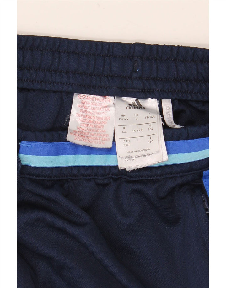 Pantaloni della tuta ADIDAS da ragazzo Climacool 13-14 anni in poliestere blu navy