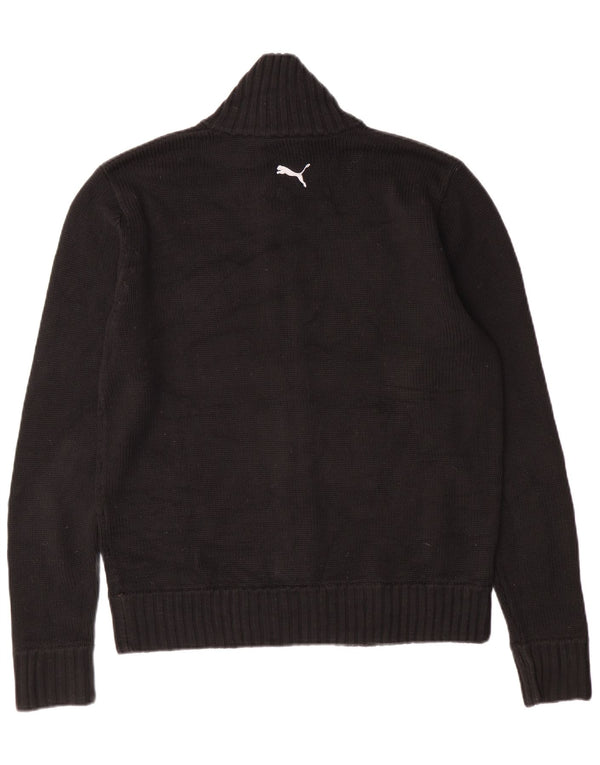 Maglione cardigan da uomo Puma grande acrilico nero