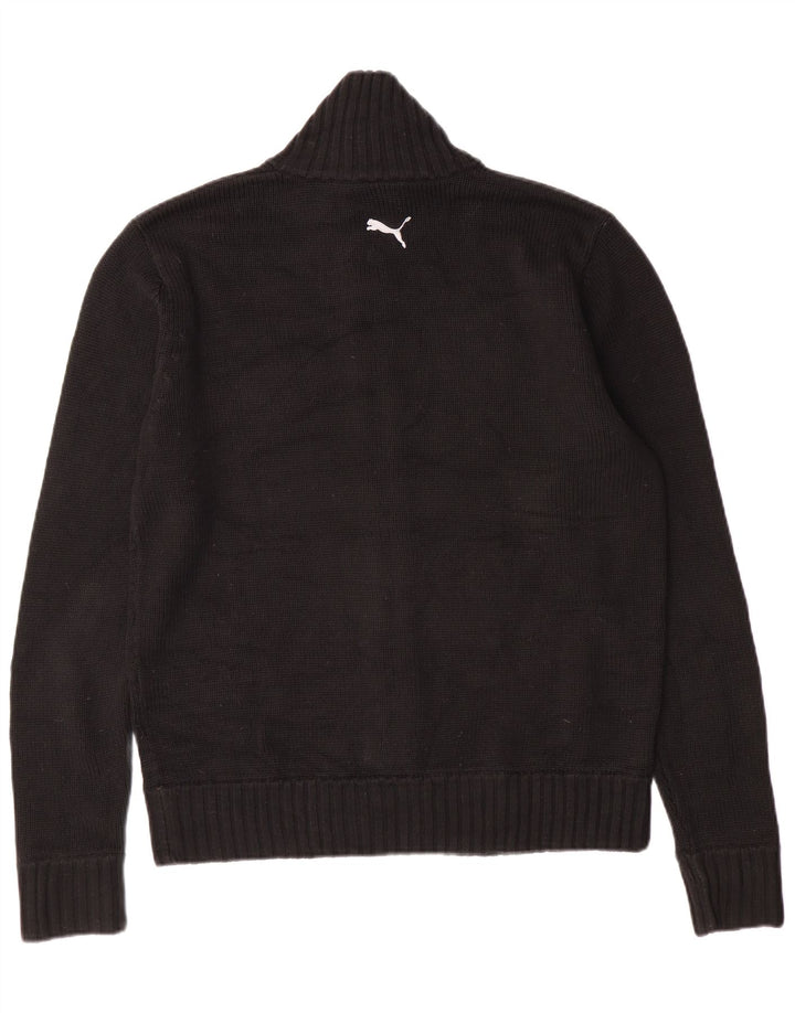 Maglione cardigan da uomo Puma grande acrilico nero