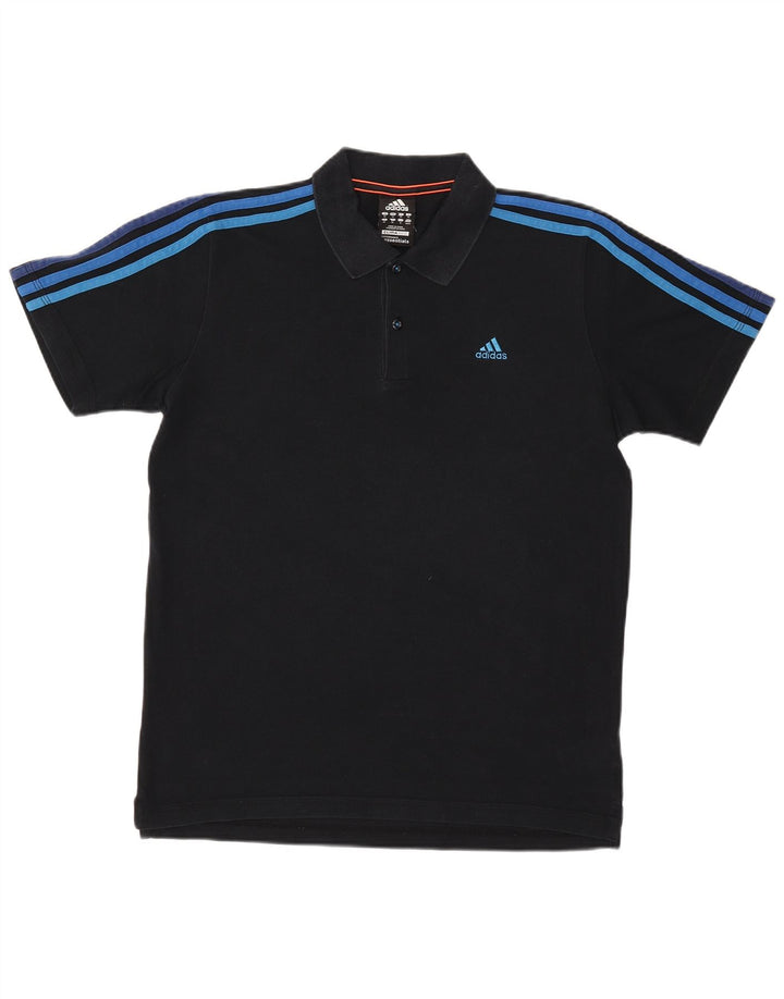 Polo Adidas Clima 365 da uomo in cotone medio blu navy