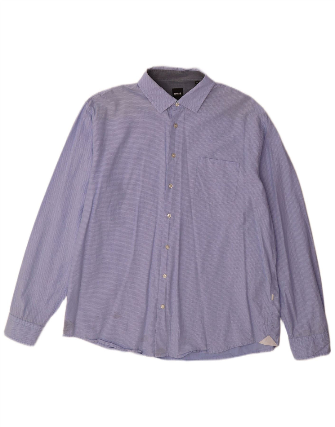 Camicia da uomo Hugo Boss 2XL cotone maculato blu