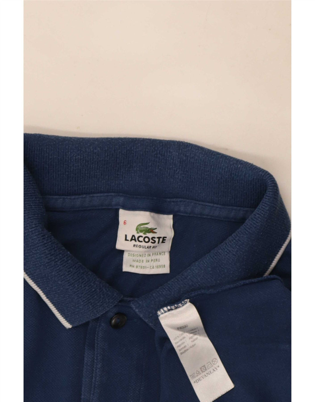 Polo Lacoste da uomo vestibilità regolare taglia 6 XL blu navy