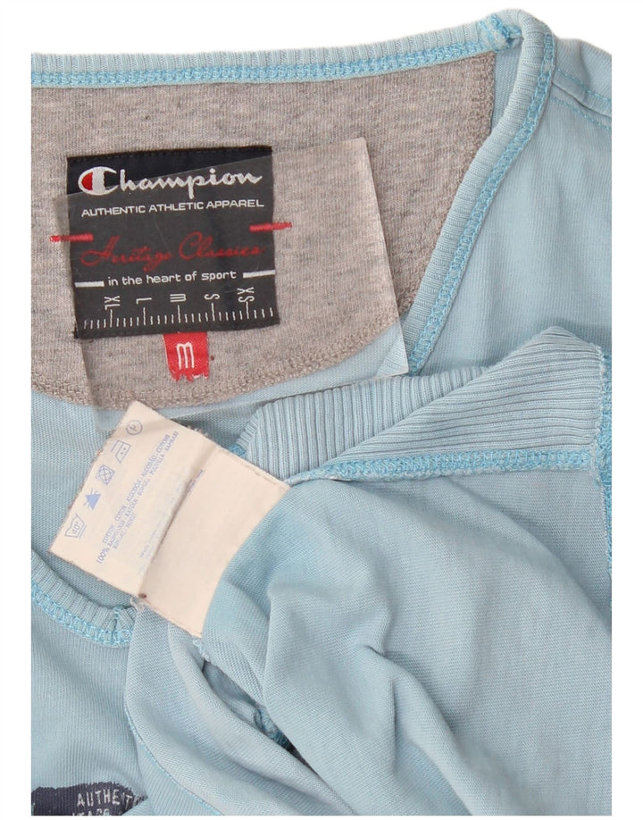 T-shirt Champion da donna Heritage Classics UK 12 cotone blu medio