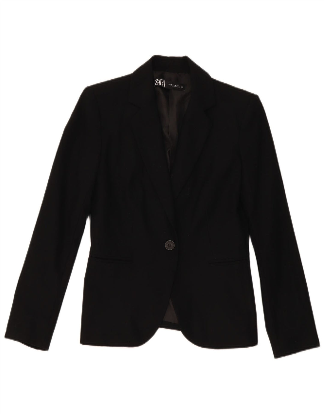 Giacca blazer a 1 bottone da donna Zara EU 36 XS poliestere nero