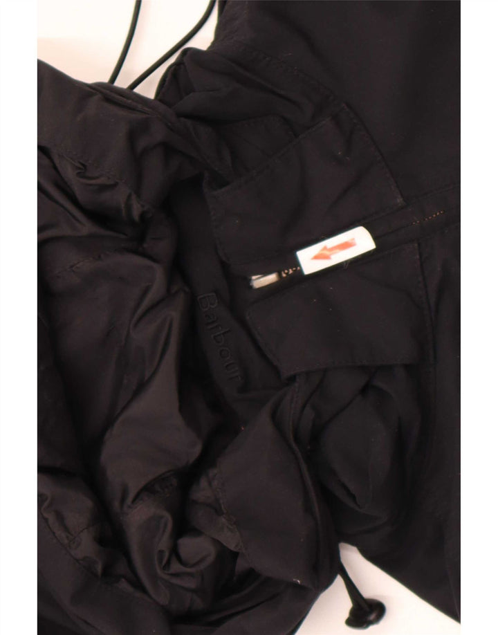 Giacca antipioggia con cappuccio da donna Barbour UK 14 grande cotone nero