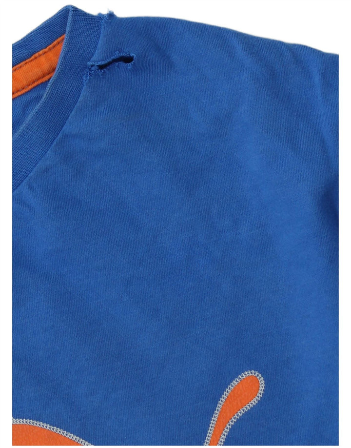 T-shirt grafica da uomo PUMA grande in cotone blu