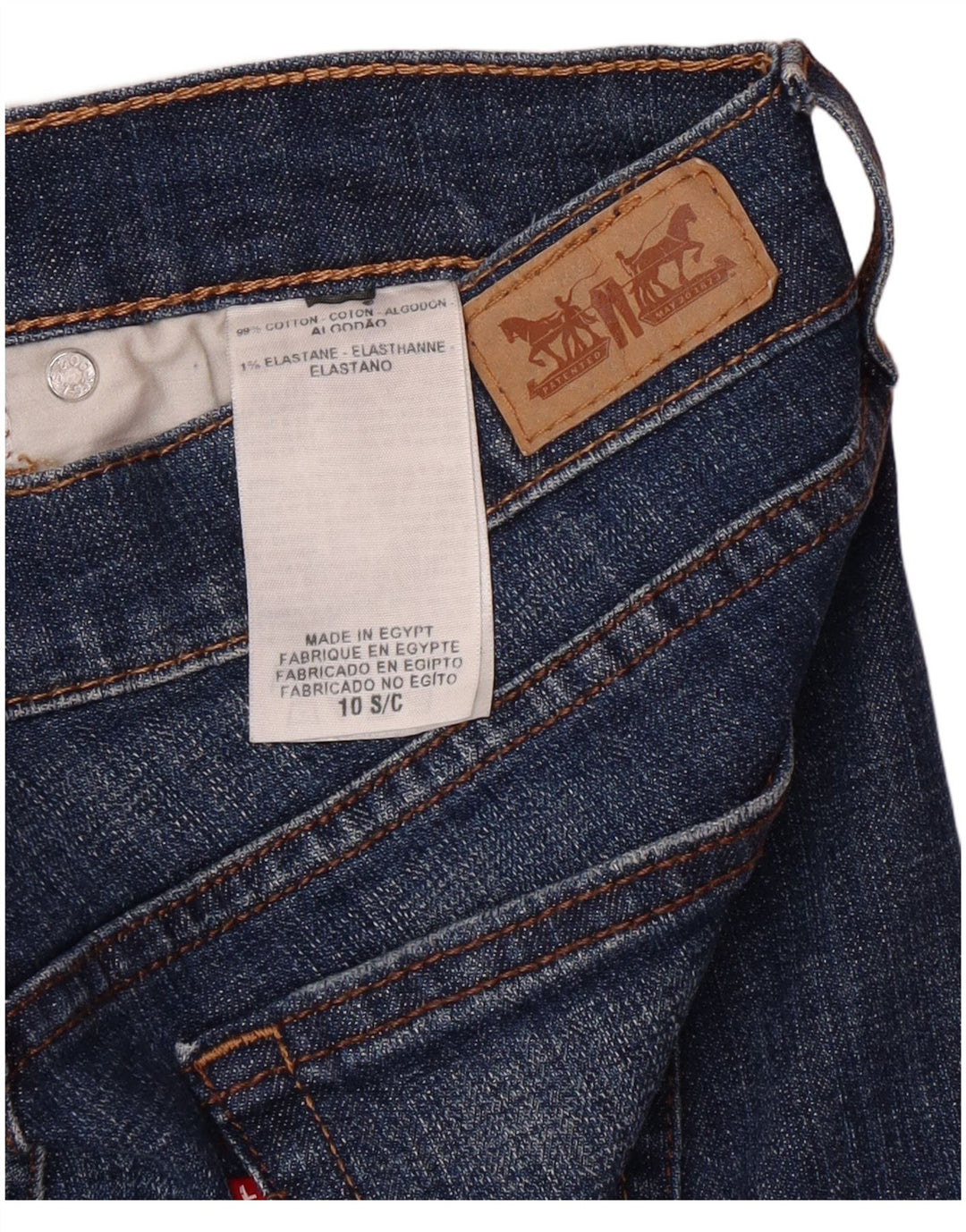 LEVI'S Jeans dritti da donna 505 US 10 Large W32 L30 Cotone blu