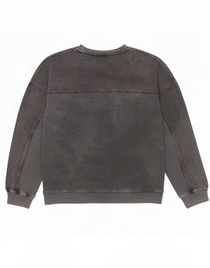 Felpa oversize da donna Zara UK 16 grande cotone grigio