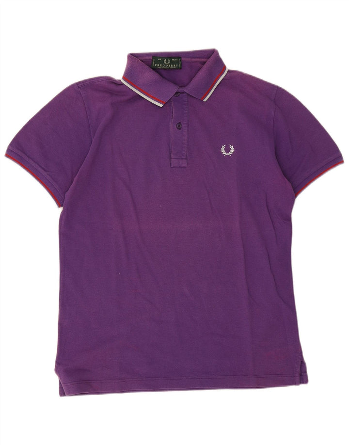 Polo da uomo Fred Perry in cotone viola medio