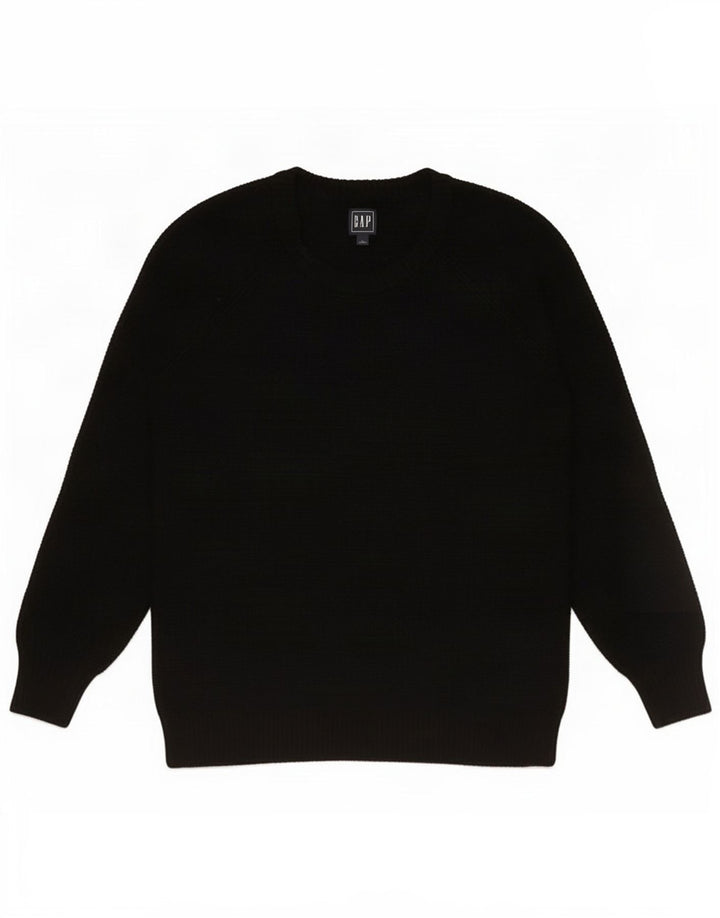Maglione maglione girocollo da donna Gap UK 12 nylon nero medio