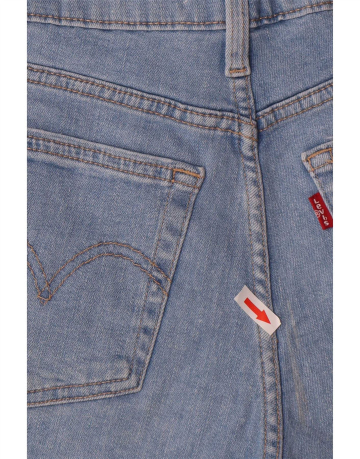 Pantaloncini di jeans invecchiati Levi's da donna piccoli W26 in cotone blu