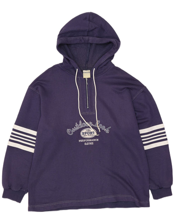 Maglione con cappuccio grafico da donna Campagnolo UK 16 Large Navy Blue Striped