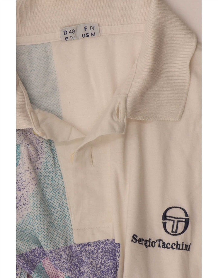 Polo Uomo Sergio Tacchini Bianco Medio Geometrico