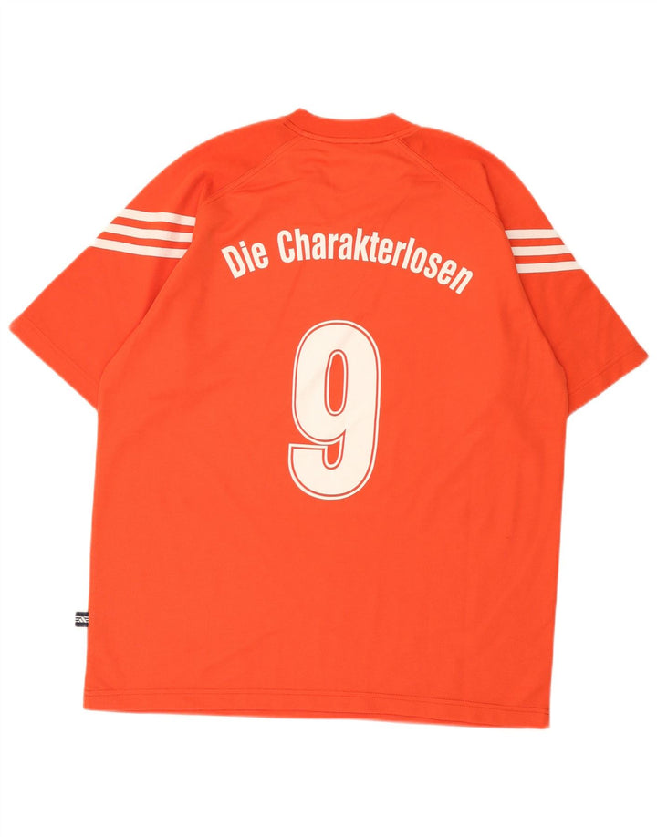 T-shirt grafica da uomo Adidas Top UK 40/42 poliestere arancione medio