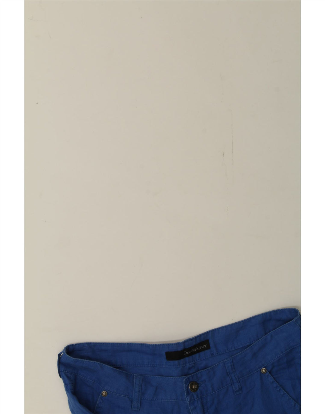 CALVIN KLEIN Womens Flare Chino Trousers W32 L31  Blue Vintage Calvin Klein and Second-Hand Calvin Klein from Messina Hembry 