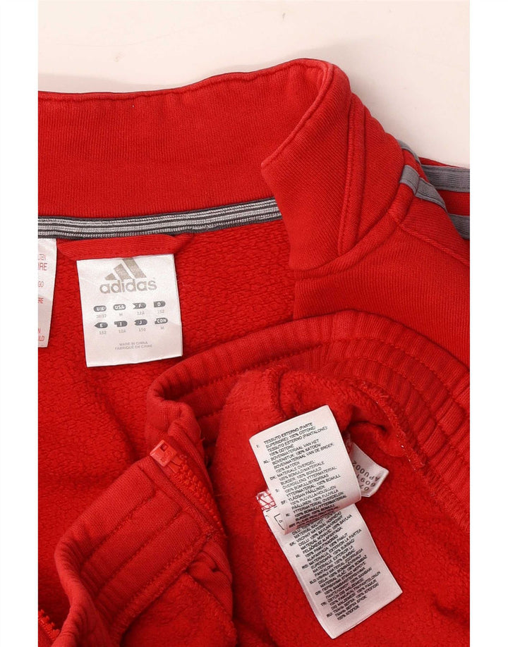 Giacca Top della tuta da ragazzo Adidas 11-12 anni in cotone rosso