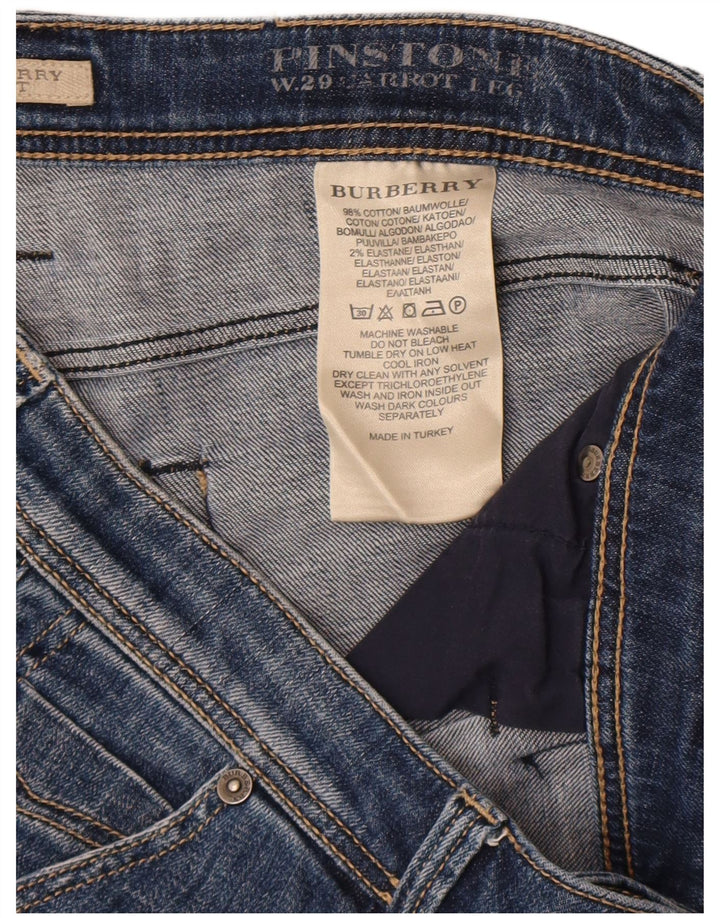 Pantaloncini di jeans BRIT da donna Burberry W29 cotone blu medio