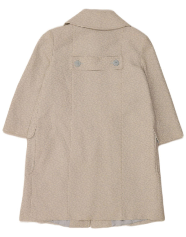 Soprabito da donna con maniche a 3/4 Paul Costelloe UK 12 Blu medio geometrico