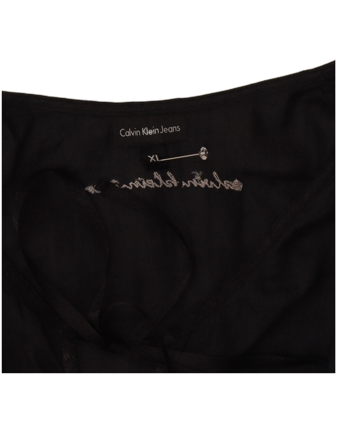 Camicetta da donna Calvin Klein Jeans Top UK 18 XL Nera