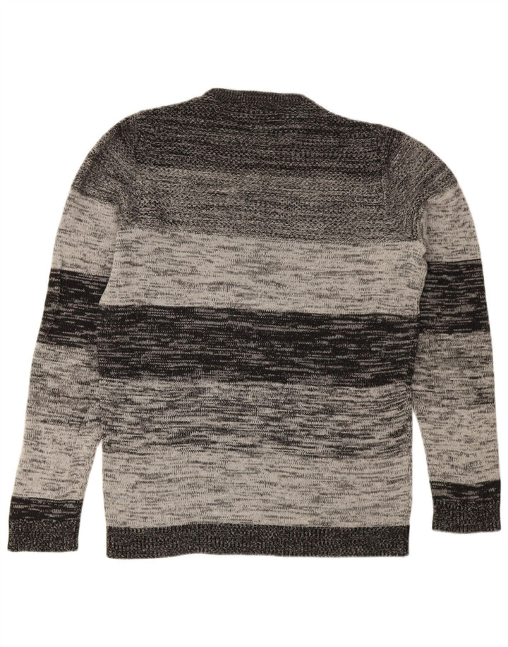 Maglione maglione girocollo da uomo Jack & Jones piccolo a righe grigie