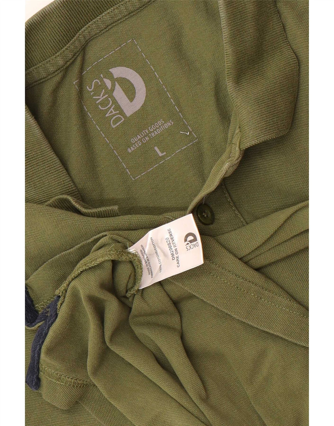 Polo da uomo Dack's grande in cotone kaki