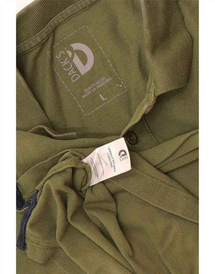 Polo da uomo Dack's grande in cotone kaki