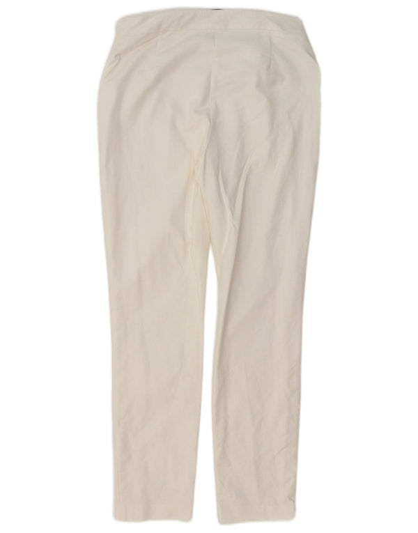 Pantaloni casual slim da donna Zara EU 38 Small W28 L27 Bianco