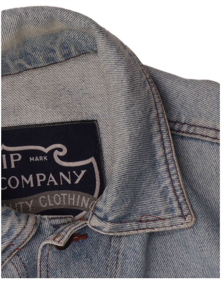 Giacca in denim da uomo con zip UK 40 grande blu