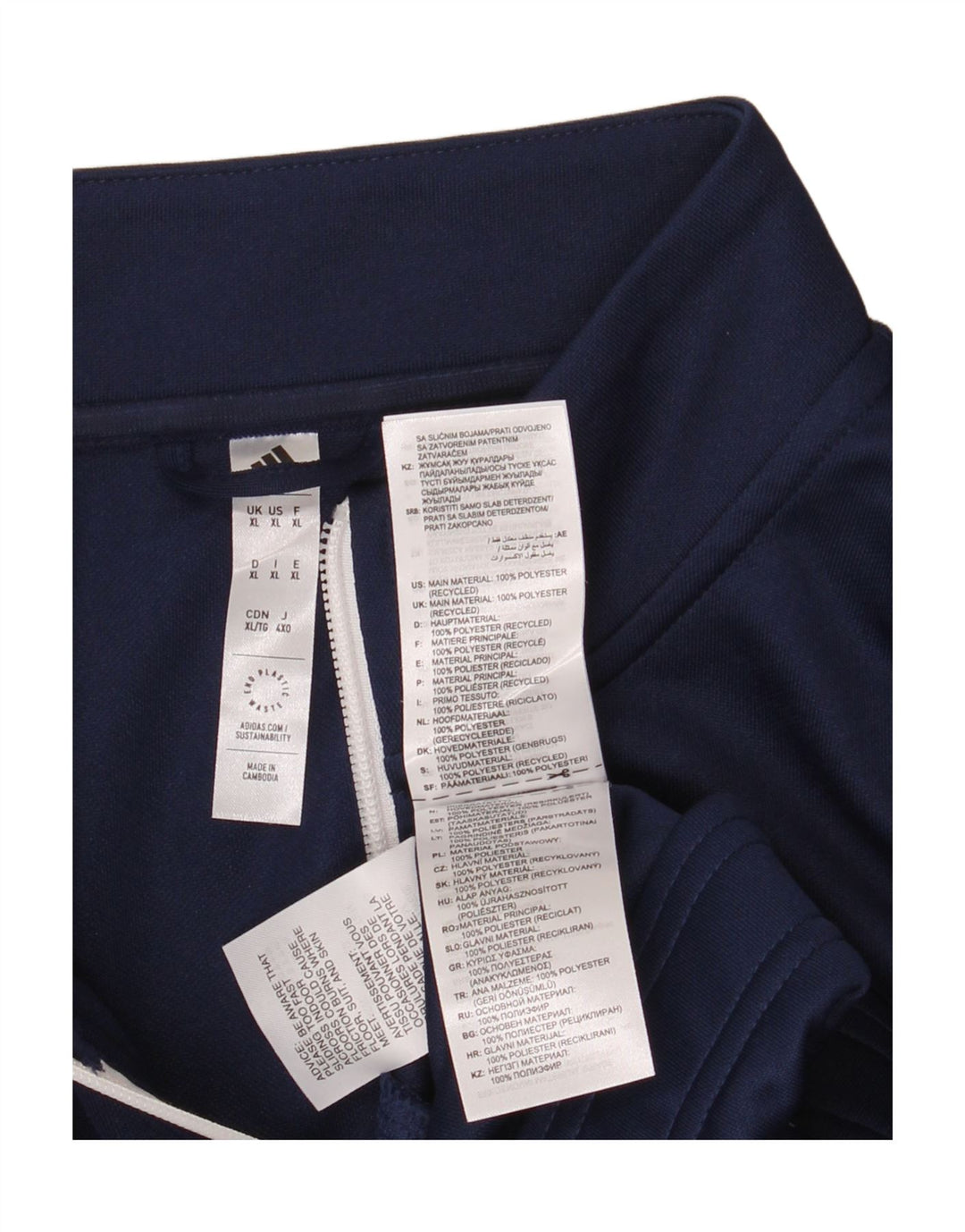 Giacca da tuta da uomo Adidas Aeroready XL in poliestere blu navy