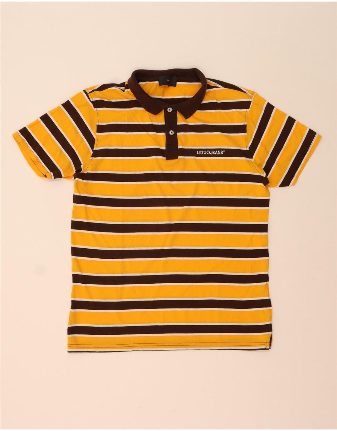 Polo Uomo Liu Jo Cotone Rigato Medio Giallo