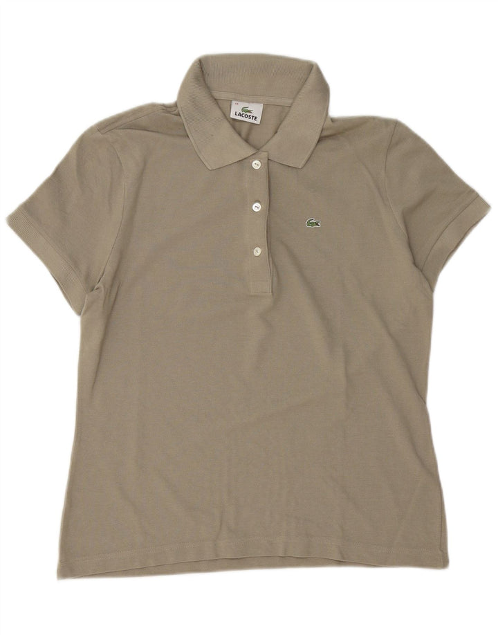 Polo da donna LACOSTE taglia 44 grande cotone grigio