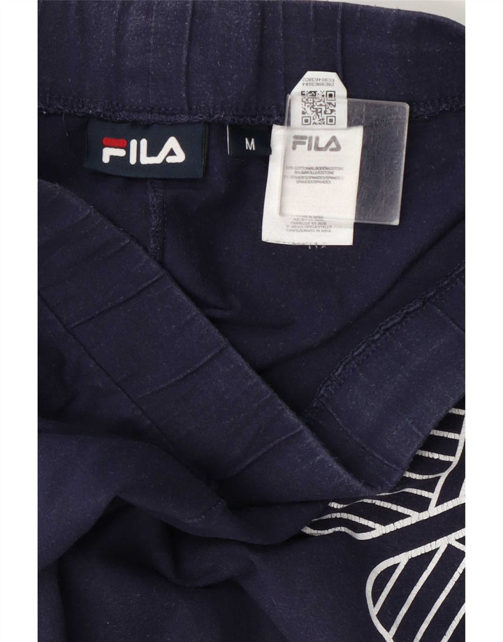 Leggings grafici da donna Fila UK 12 cotone blu navy medio