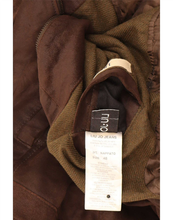 Giacca Uomo Liu Jo in Pelle Scamosciata IT 48 Pelle Marrone Medio
