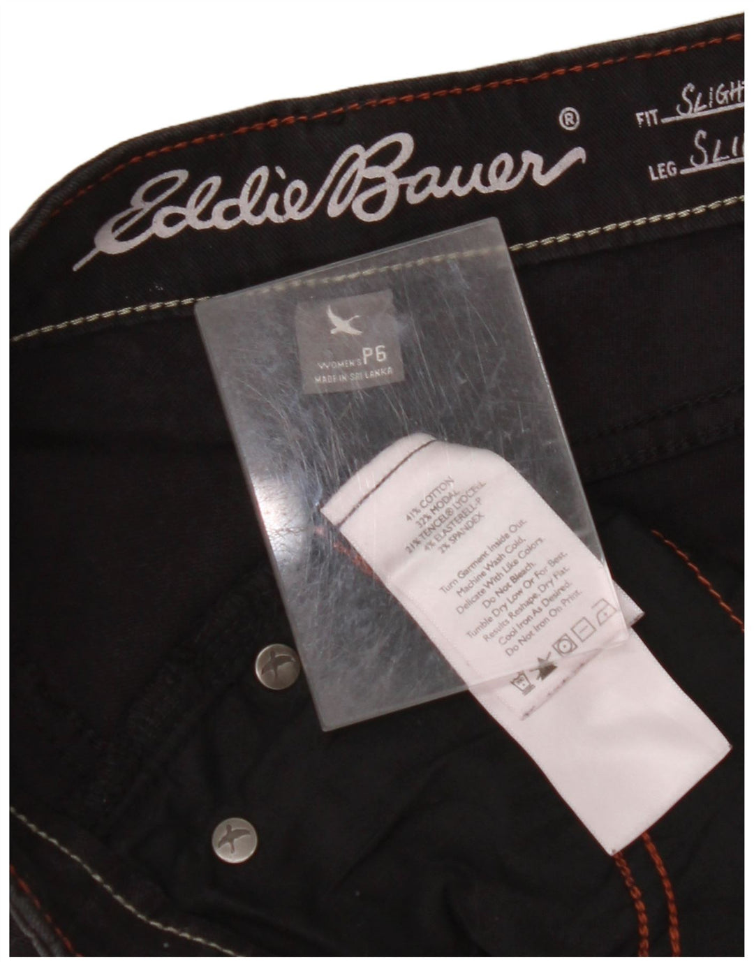 Pantaloni casual da donna EDDIE BAUER US 6 medi W32 L28 neri