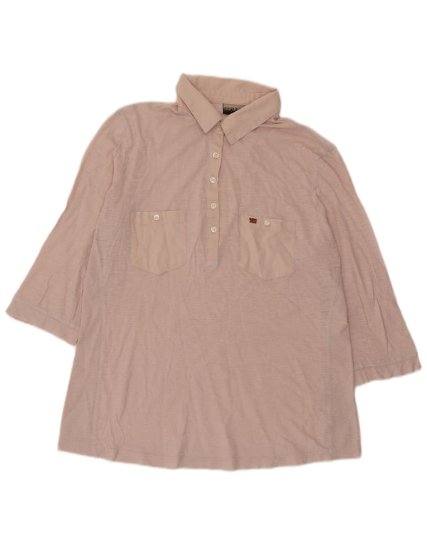 Polo da donna con maniche a 3/4 Napapijri UK 14 Rosa medio