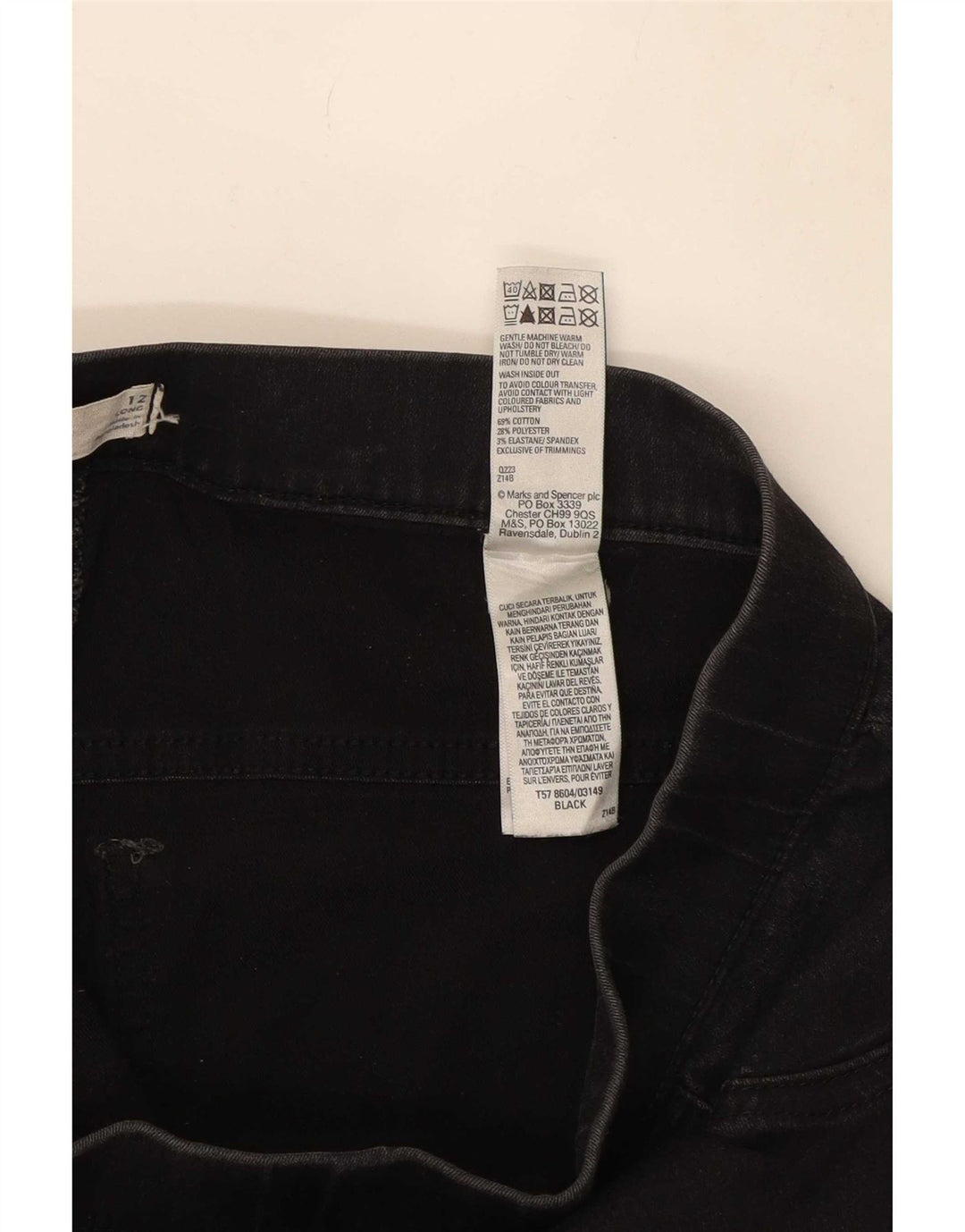 Jeans Jeggings da donna Marks & Spencer UK 12 medio W30 L29 cotone nero