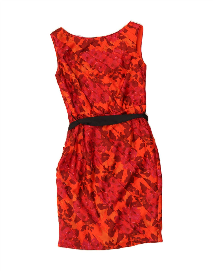 COAST Womens Sleeveless Sheath Dress UK 10 Small  Red Floral Polyester Vintage Coast and Second-Hand Coast from Messina Hembry 