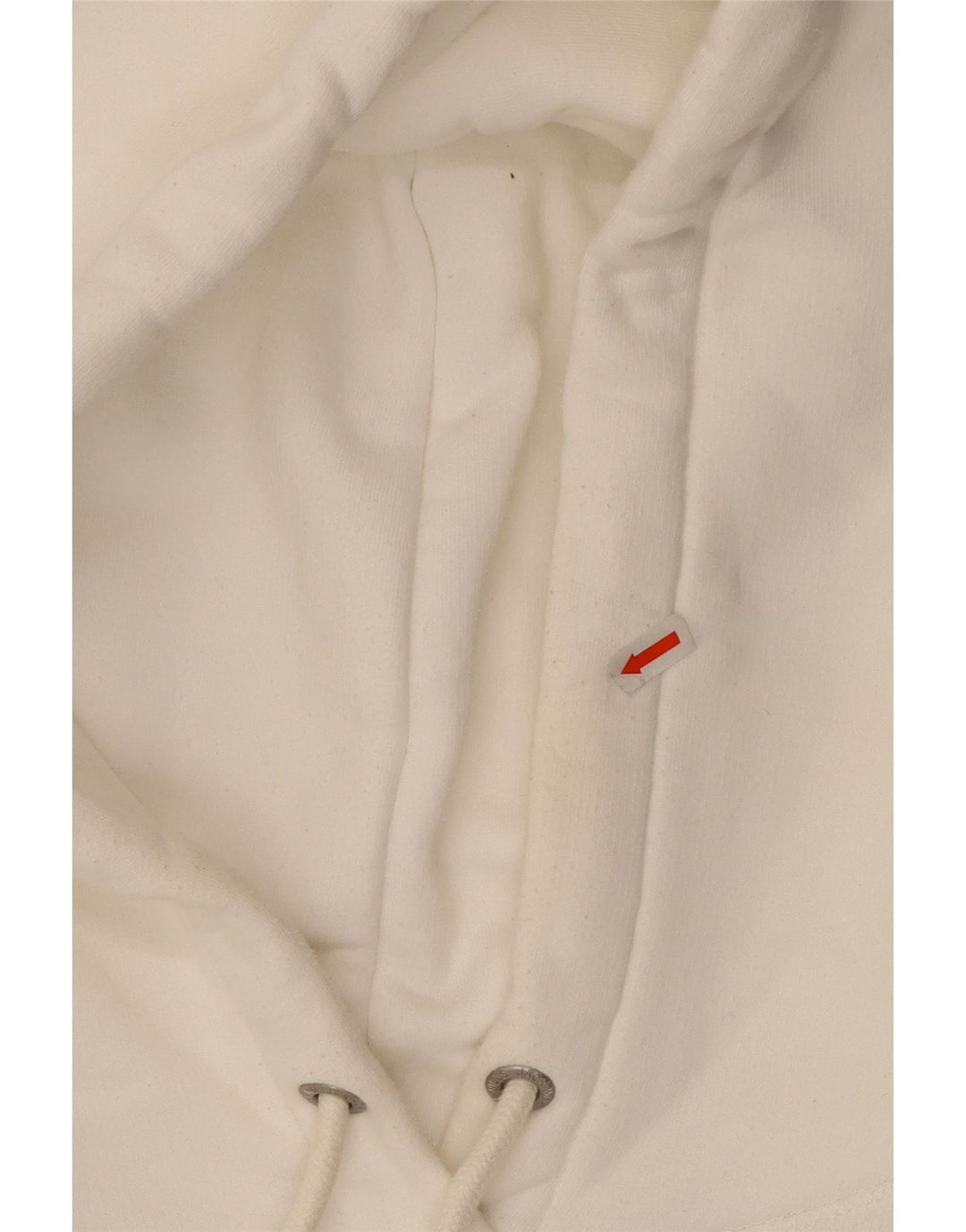 JACK WILLS Maglione con cappuccio grafico oversize da donna UK 16 Grande cotone bianco