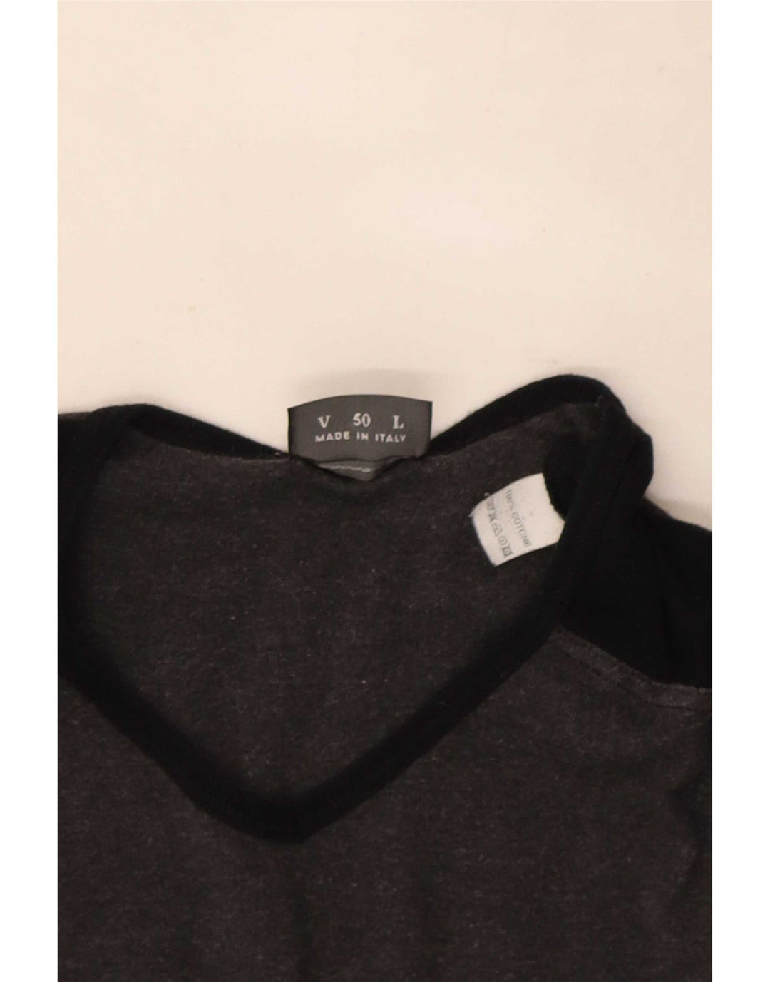 T-shirt da uomo Roccobarocco Top Large in cotone color block grigio